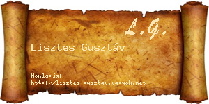 Lisztes Gusztáv névjegykártya