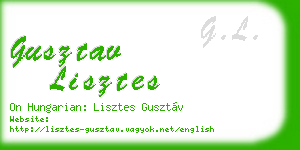 gusztav lisztes business card